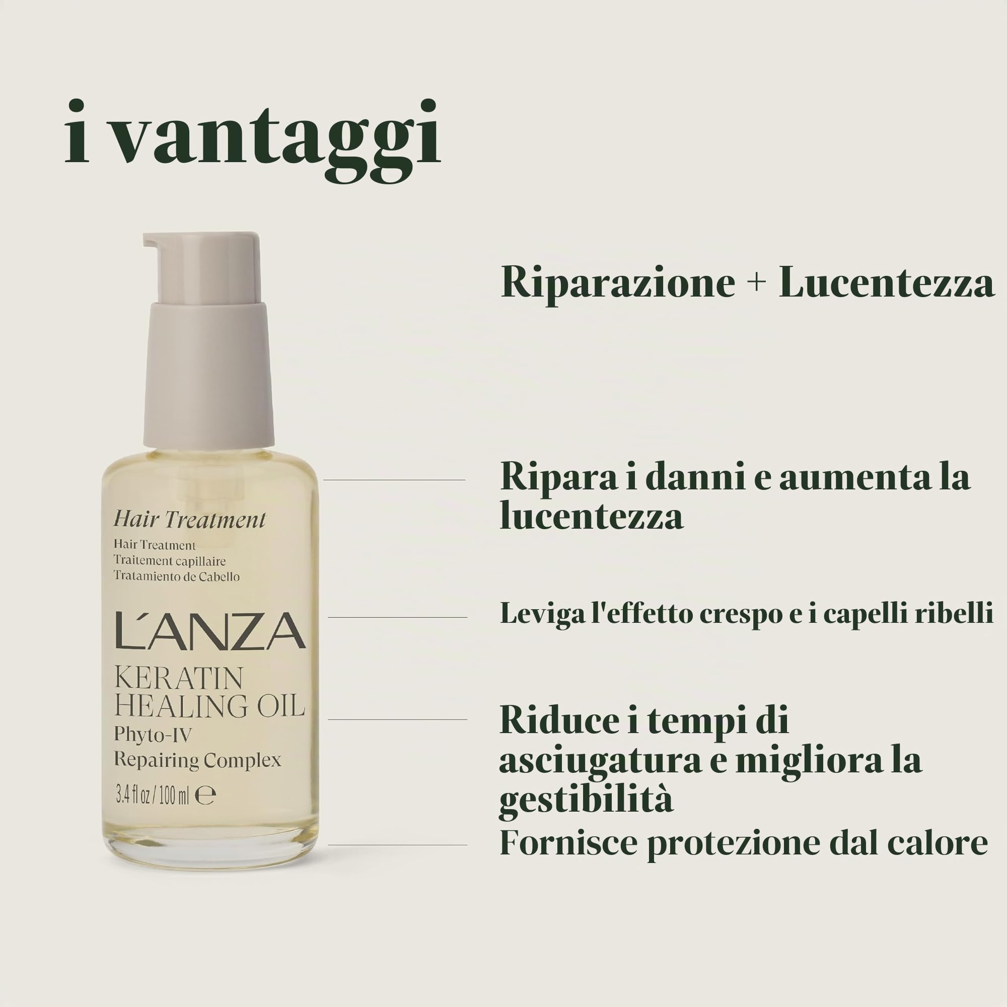 l'anza Olio per Capelli, 100 Millilitri