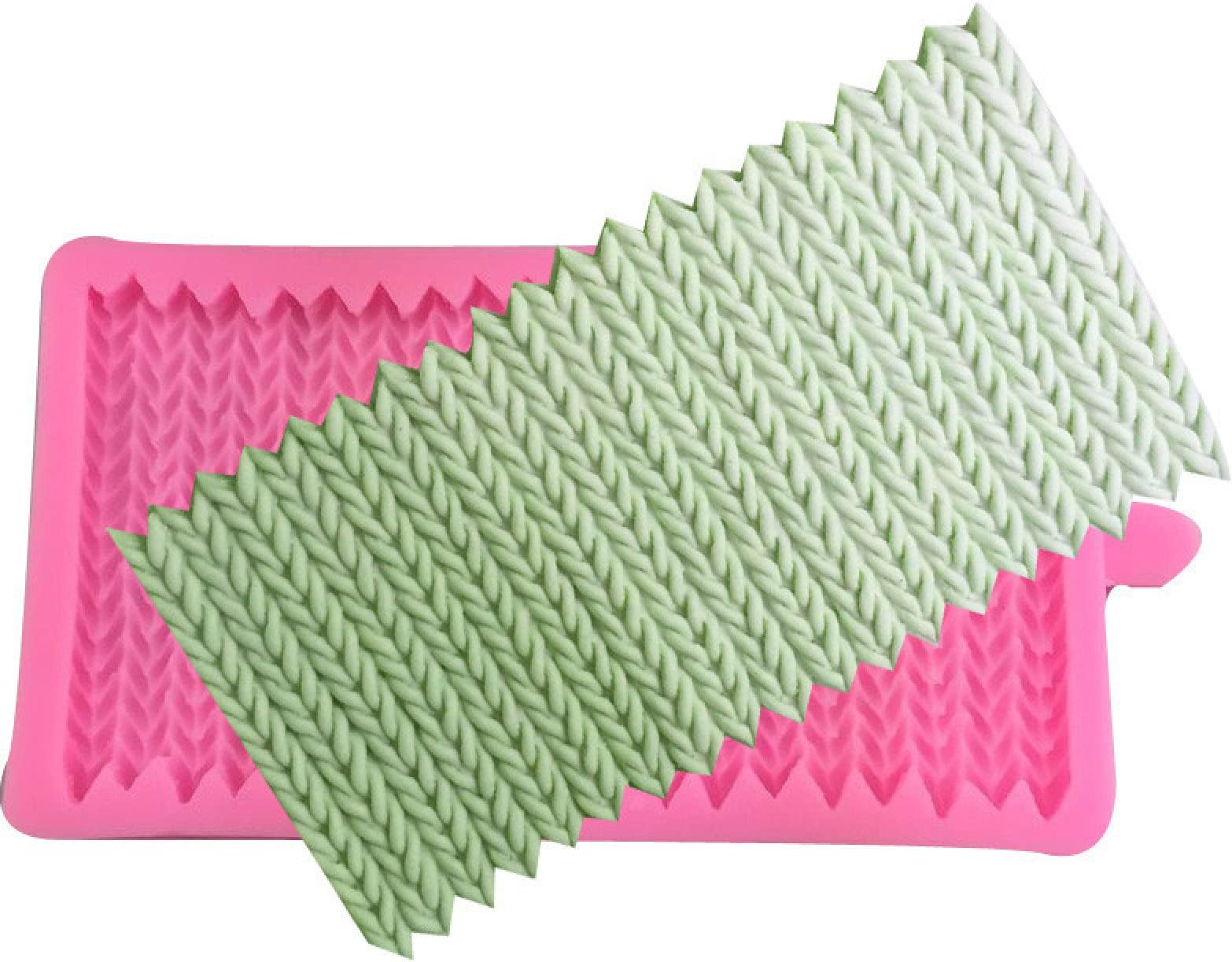 Moulds Silicone 2 Pieces of Wool Woven Pattern Egg Silicone Mold Handmade Ice Cream Fondant Cake Edge Decoration Tool Chocolate Mold