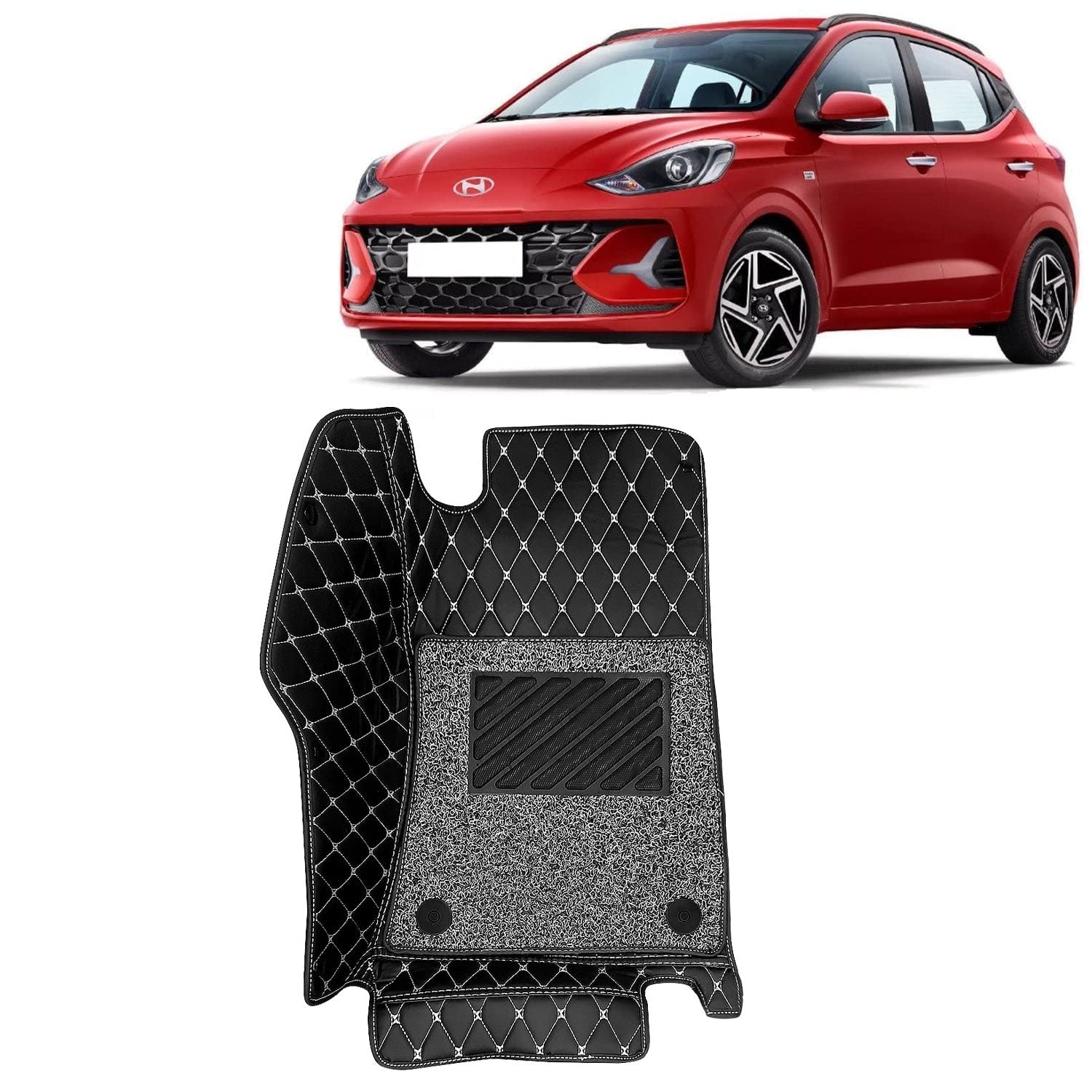 KINGSWAY® 7D Car Floor Foot Mats for Hyundai Grand I10 Nios (2023