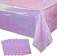 Vista 28 de Paquete de 3 manteles de plástico iridiscentes con auto de carreras, desechables, brillantes con láser rojo y negro, mantel rectangular de aluminio