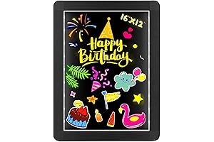 Entertaining 16 x 12 Inch LED Message Writing Board, Illuminate Your Kitchen,...