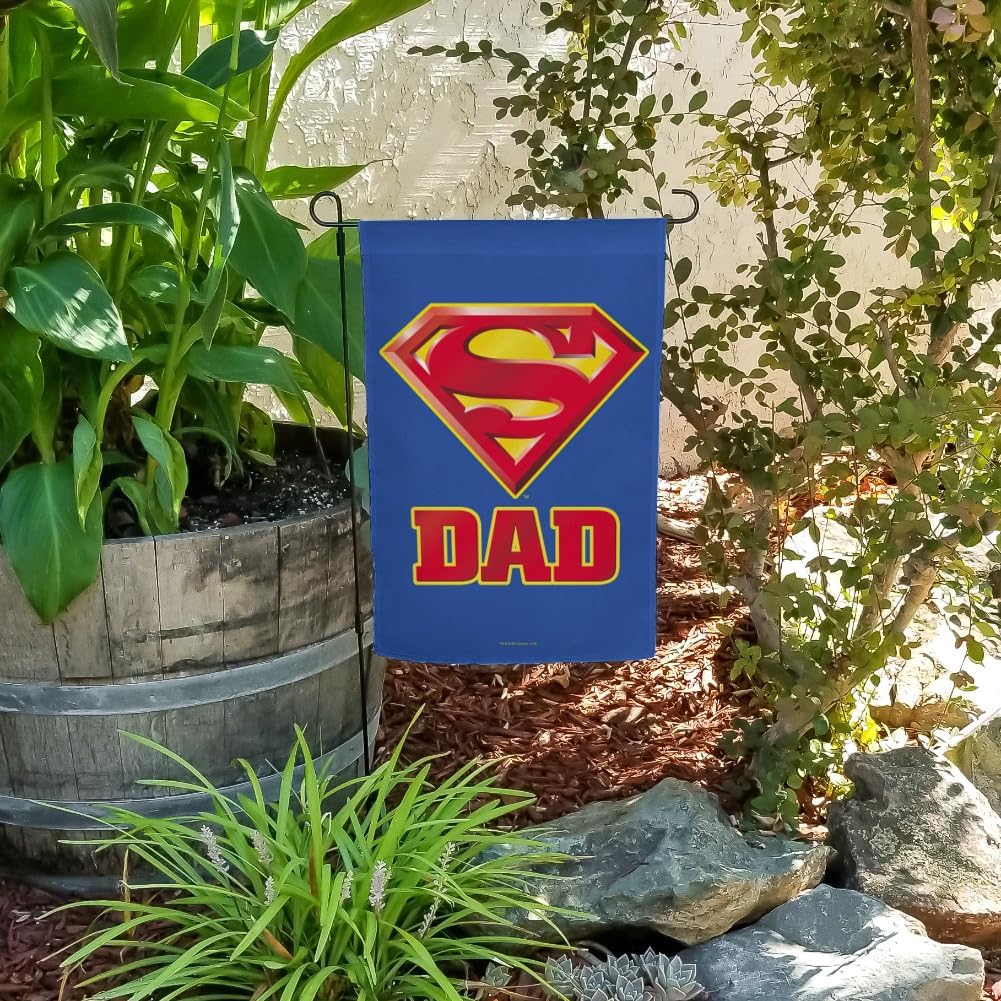 Superman Super Dad Shield Logo Garden Yard Flag