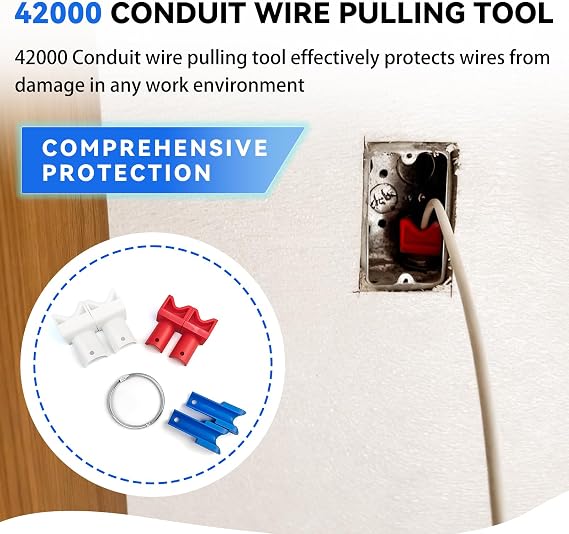Conduit Wire Pulling Tool - for Rack-A-Tiers Pull Buddy, Multi-Pack Wire Pulling Guides, Electrical Box Cable Pulling Tool, Prevent Wire Damage During Pulls