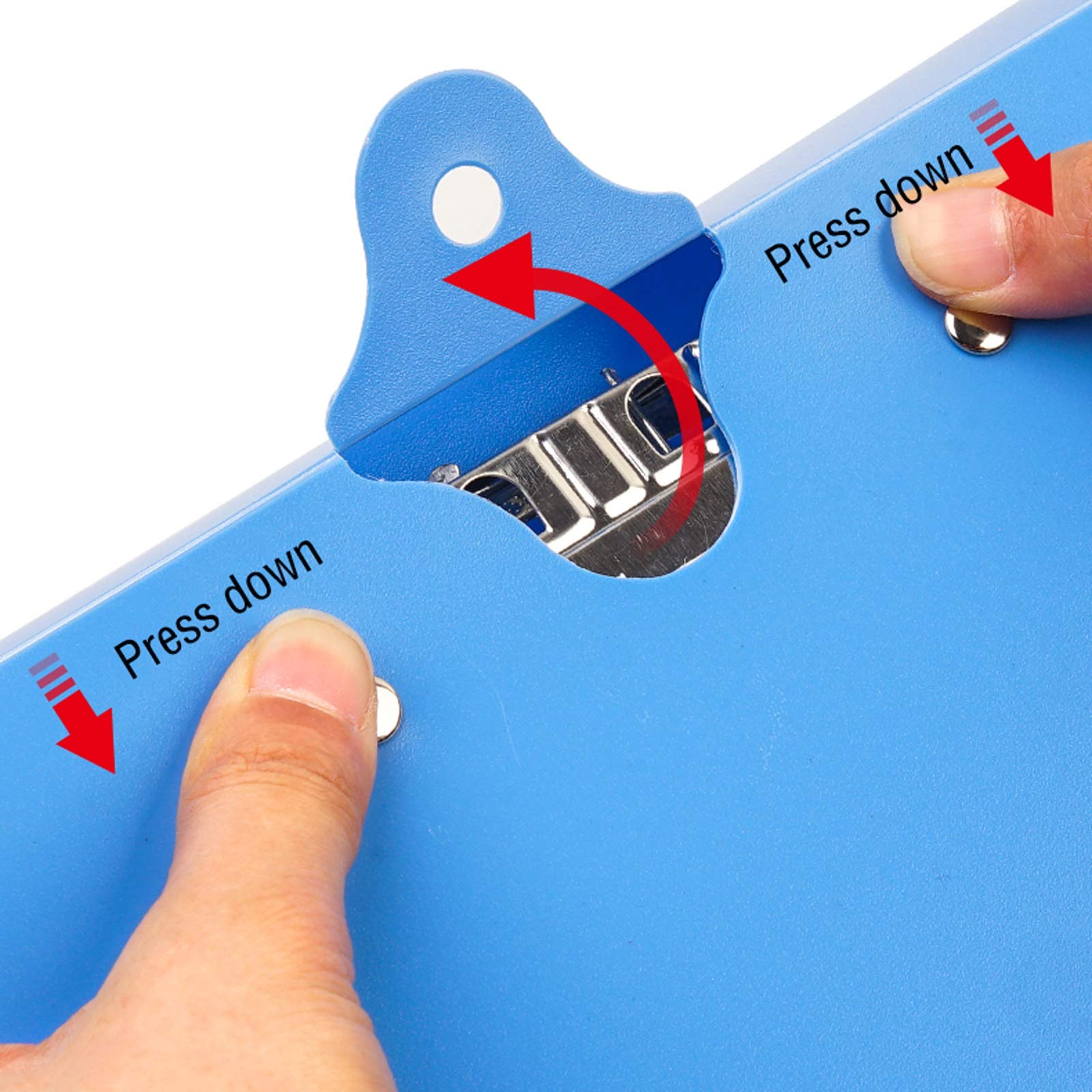 Cartella Portadocumenti 20 Pack Appeso A4 Cartella A4 in plastica Verticale rilegatore di accumulo di Grande capacità clipboard Blu for Ufficio, Scuola e Affari Buste Portadocumenti