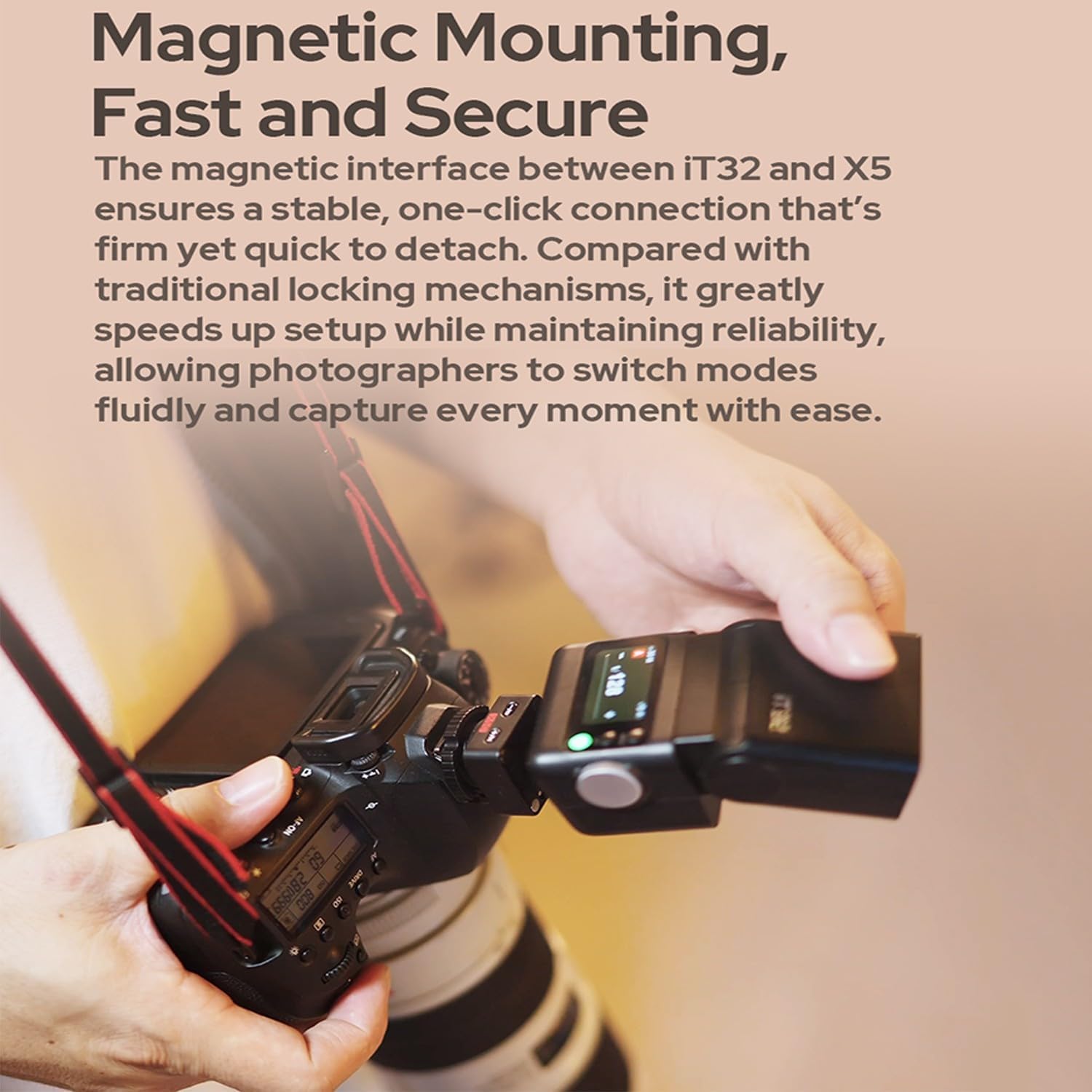 GODOX iT32 TTL Camera Flash with X5O Flash Trigger for Olympus Panasonic Cameras,Magnetic Hotshoe & Trigger 2-in-1,Touch Color Screen,Rotatable Flash Head,LED Modeling Lamp,1.5s Recycle Time