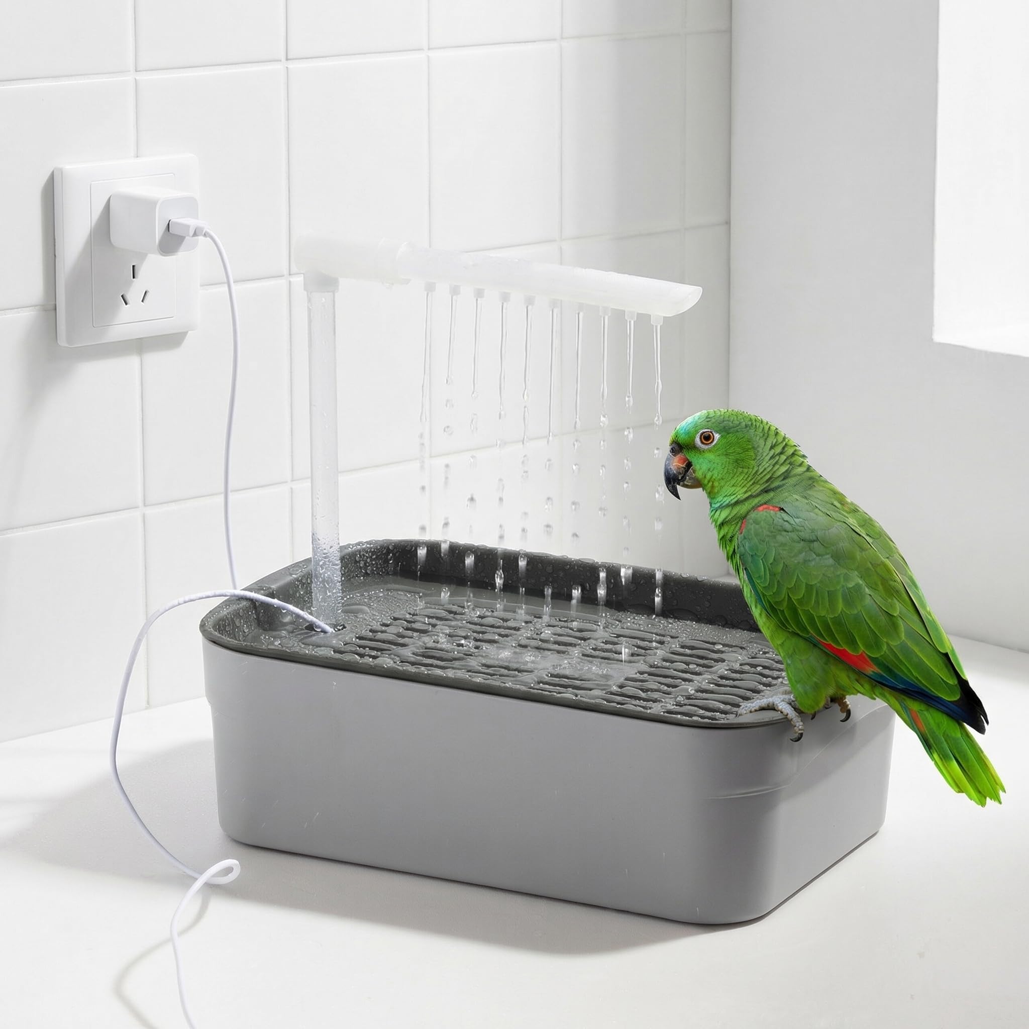 Amazon.com : Parrot Automatic Bathing Box with USB- Adjustable