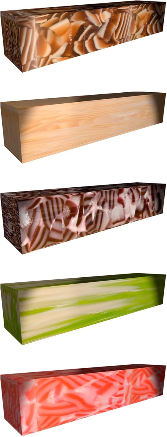 Peachtree Woodworking Supply Color Splash Acrylic Resin Pen Blank 3/4" x 3/4" x 5"Patterns May Slightly Vary