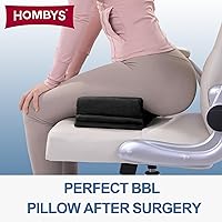 Vista 2 de HOMBYS Adjustable Height BBL Pillow After Surgery for Sleeping,High Density Foam BBL Recovery Pillow for Sitting After Surgery, Durable Butt Pillows