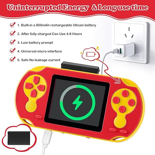 Miniatura 3 de Juego de mano de 16 bits para niños, reproductor de videojuegos con 230 juegos HD integrados, pantalla de 3.0 pulgadas, máquina electrónica retro