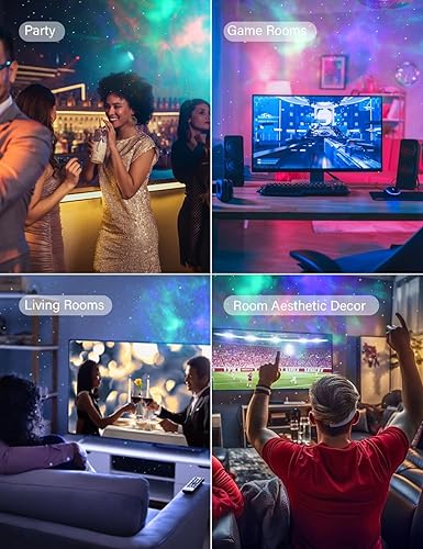 Miniatura 7 de Proyector de estrellas astronautas, luz nocturna, proyector espacial Tiktok, lámpara de proyección de techo de nebulosa estrellada de galaxia con