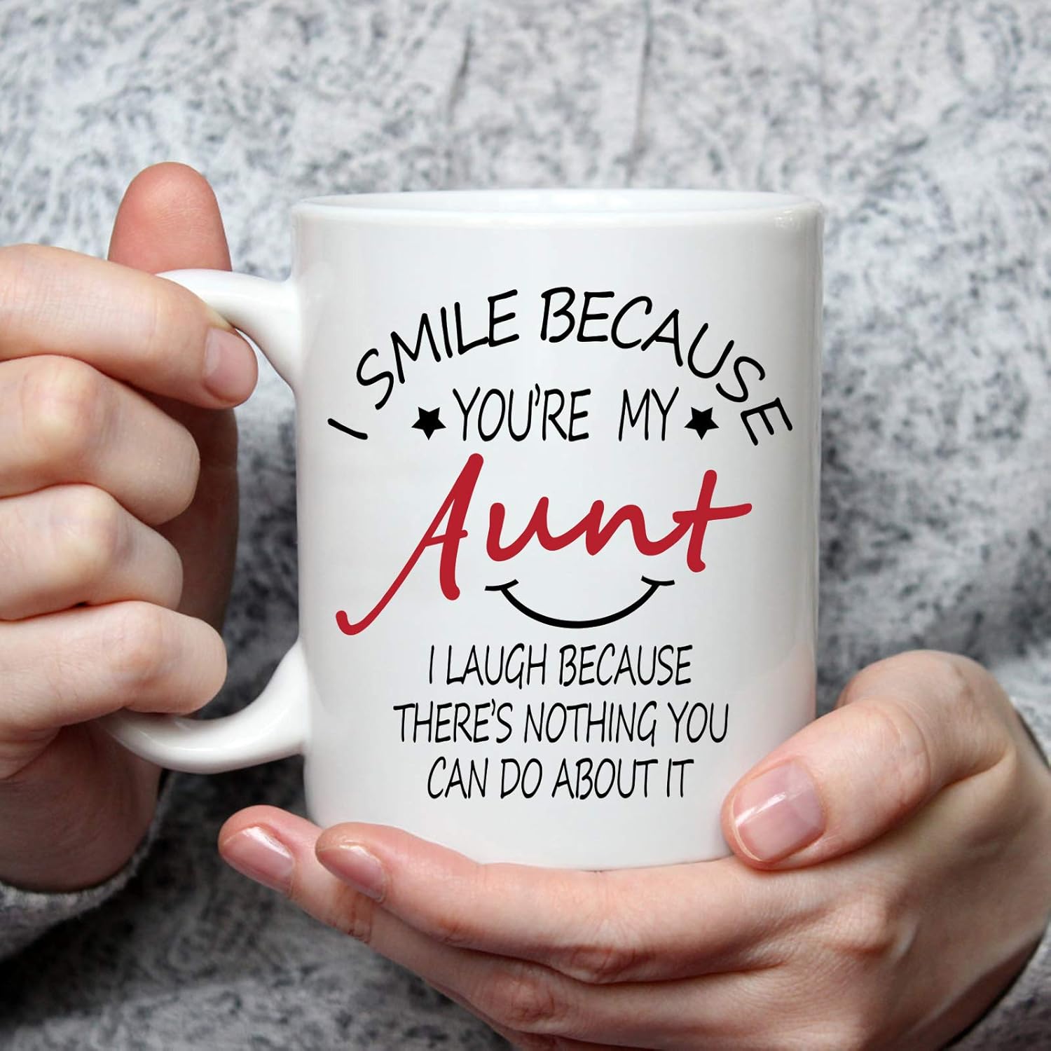 I Smile Because You're My Aunt Mug - 11 Oz with Gift Box - Perfect Auntie Gifts for Mothers Day & Birthdays - Image 2