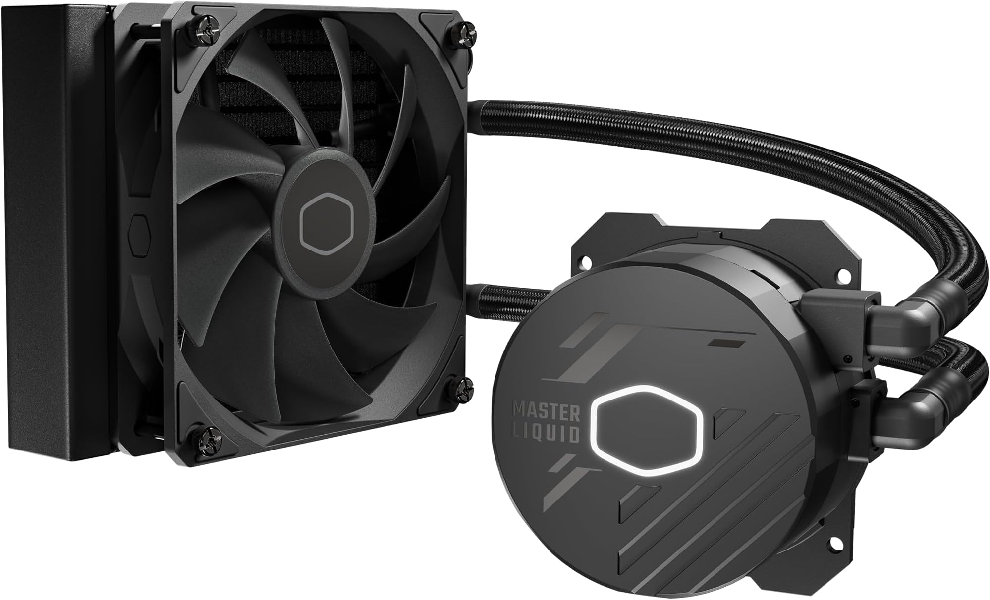 MasterLiquid 120L Core 120mm Close-Loop AIO Liquid Cooler, White LED Pump, Gen S Coldplate Pump, 120mm PWM, CryoFuze 14W/mK, AMD Ryzen AM5/AM4, Intel LGA1700/1200 (MLW-D12M-A17PK-R1)