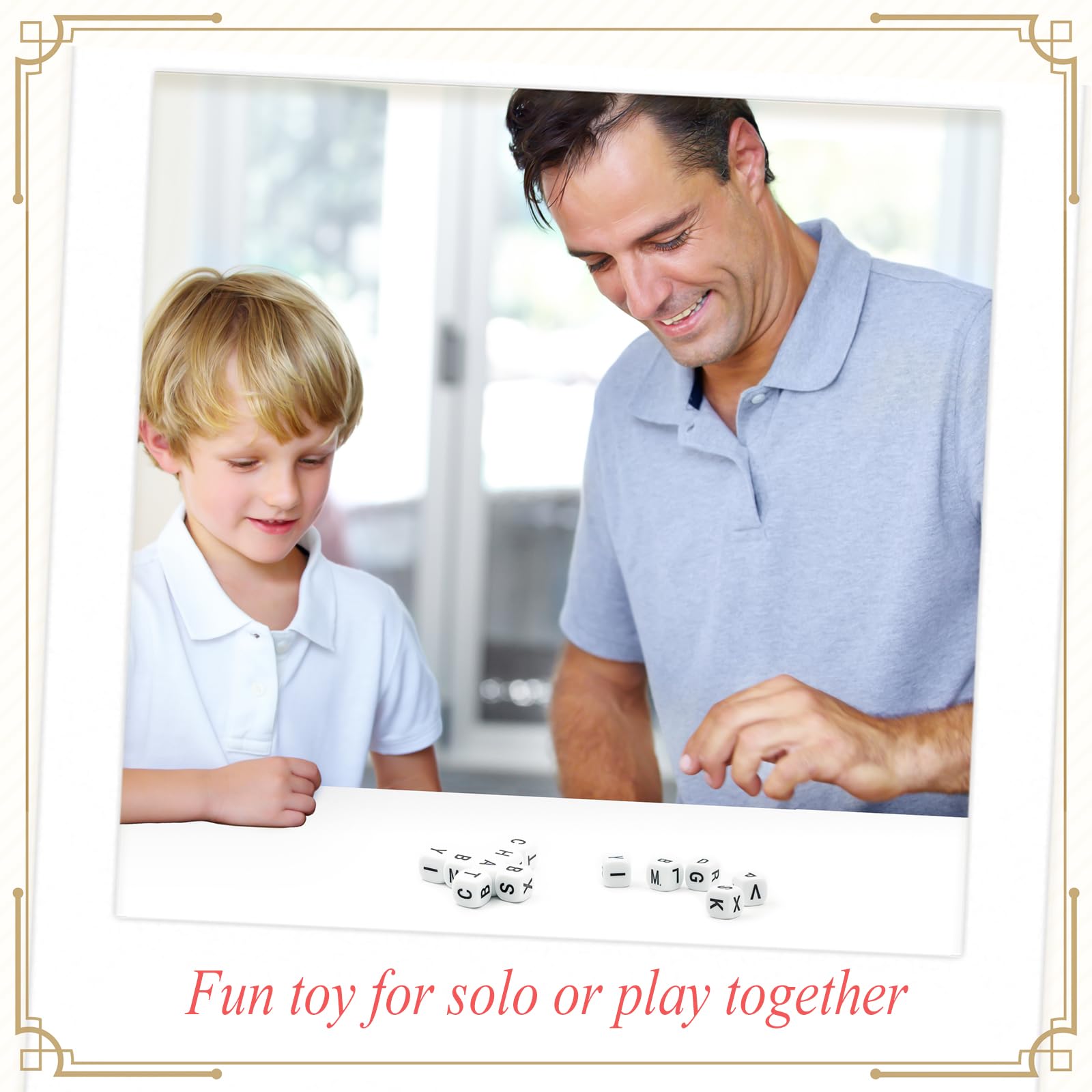 12 Pcs The Crossword Solitaire Game in White with Tin Box & Velvet Bag, Large Spelling Letter Dice Game for Adults, Travel & Game Night - Image 7