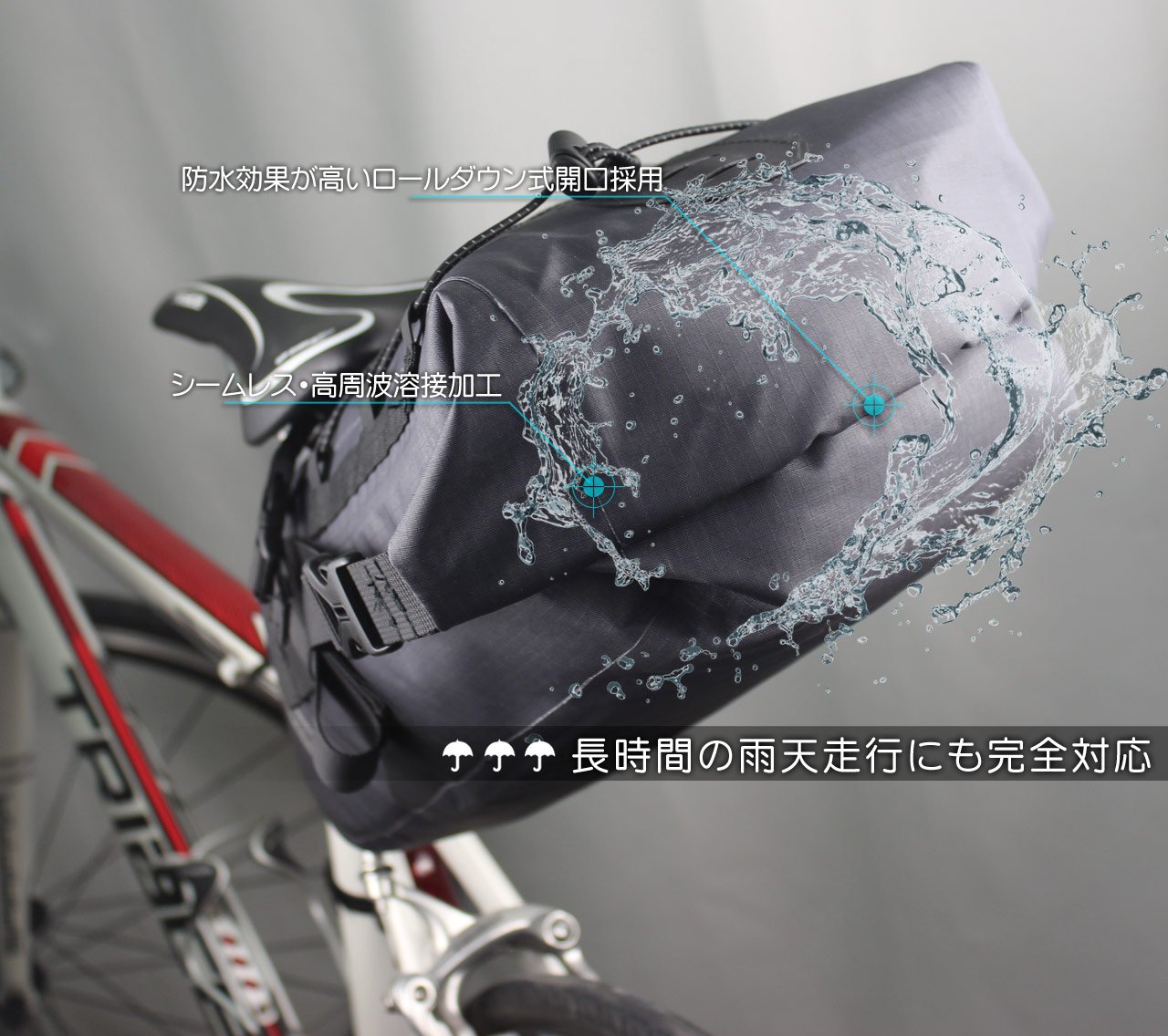 Amazon.co.jp: 完全防水 大型 サドルバッグ 大容量 ロードバイク