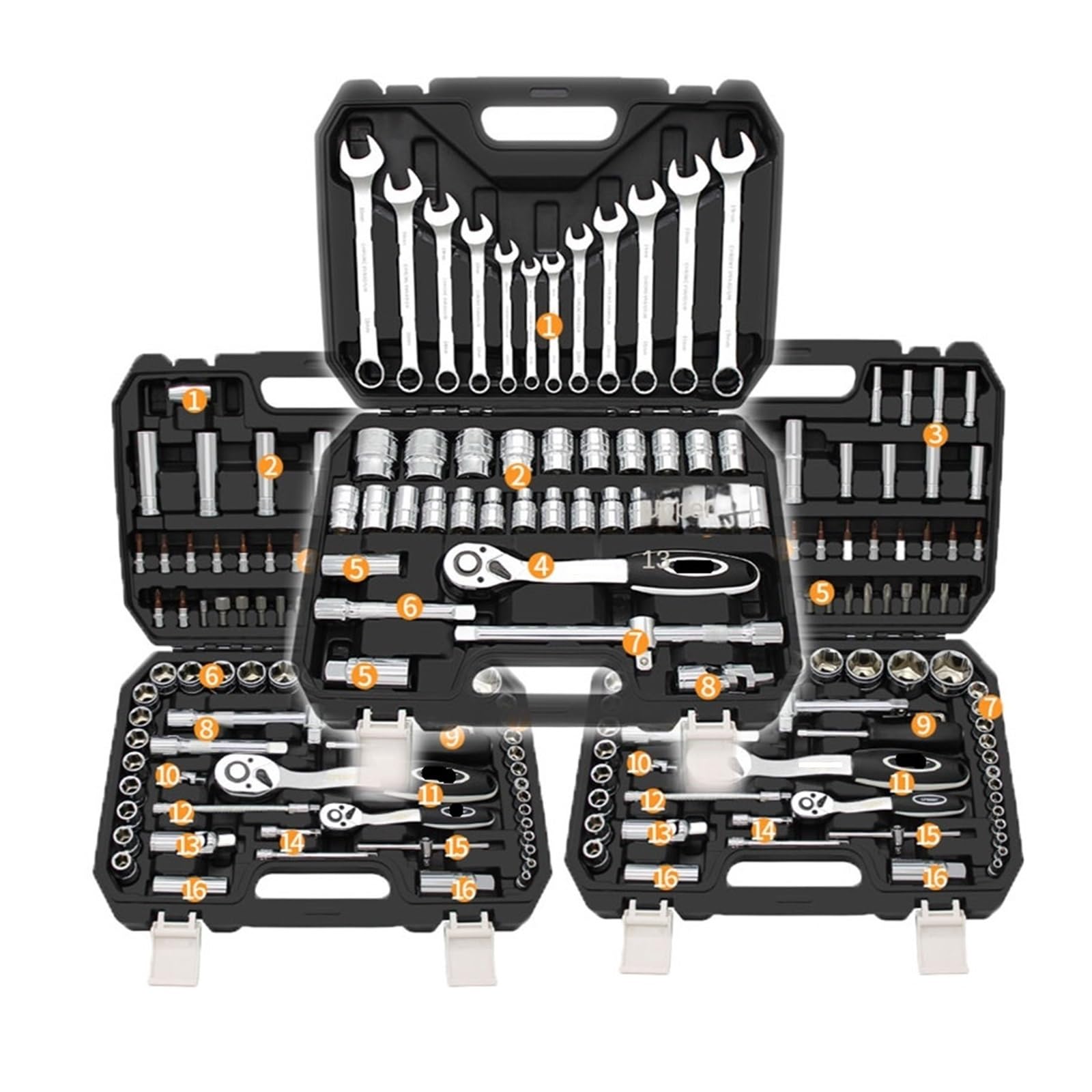 Kit di Riparazione Auto, Chiave a Bussola per Riparazione Auto, Cassetta degli Attrezzi Multifunzione, Set di Attrezzi per Riparazione Auto (Colore: 43 Pezzi)