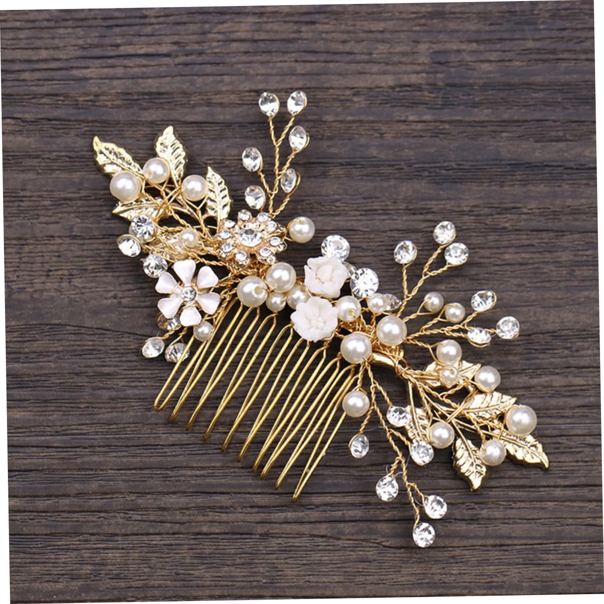 Didiseaon 3 Piezas De Tocado De Cristal Para Novia Accesorio Para El Cabello Peineta Para El Cabello Tocado De Novia Para Ocasiones Especiales.