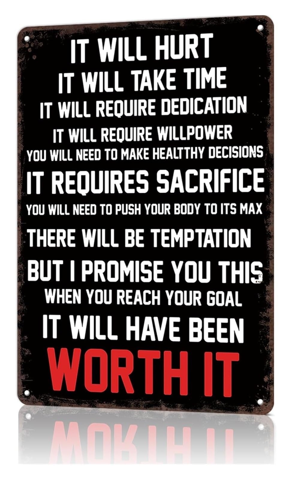 ZDVHOMCB Vintage Life Path Metal Sign Worth Every Step For Man Cave Garage Basement Workshop 8 X 12 inch