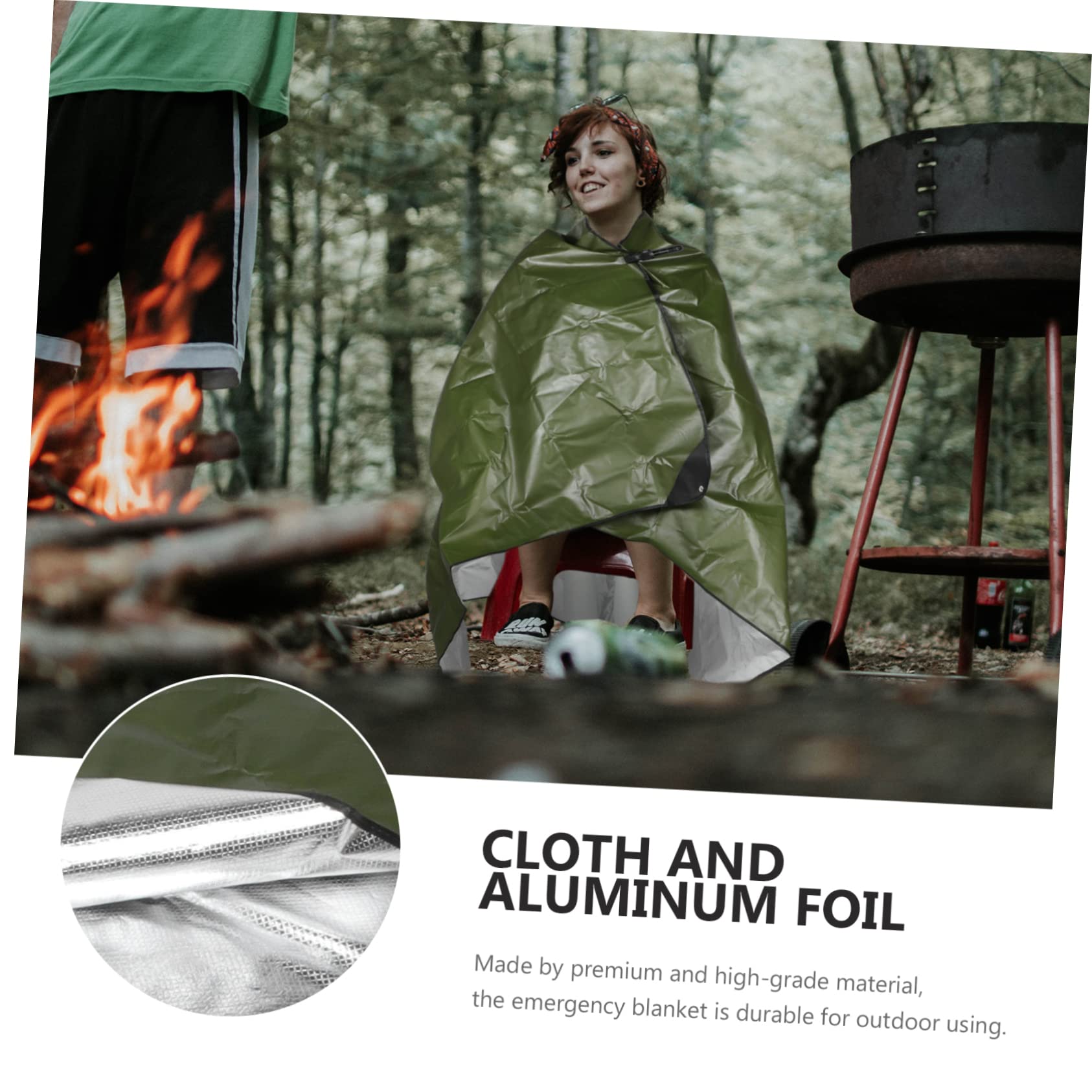 UKCOCO Coperta di Emergenza Termica Coperta Riscaldata per Esterni da Campeggio Isolante Antivento Utilizzabile come Riparo Solare e Tovaglietta per Picnic