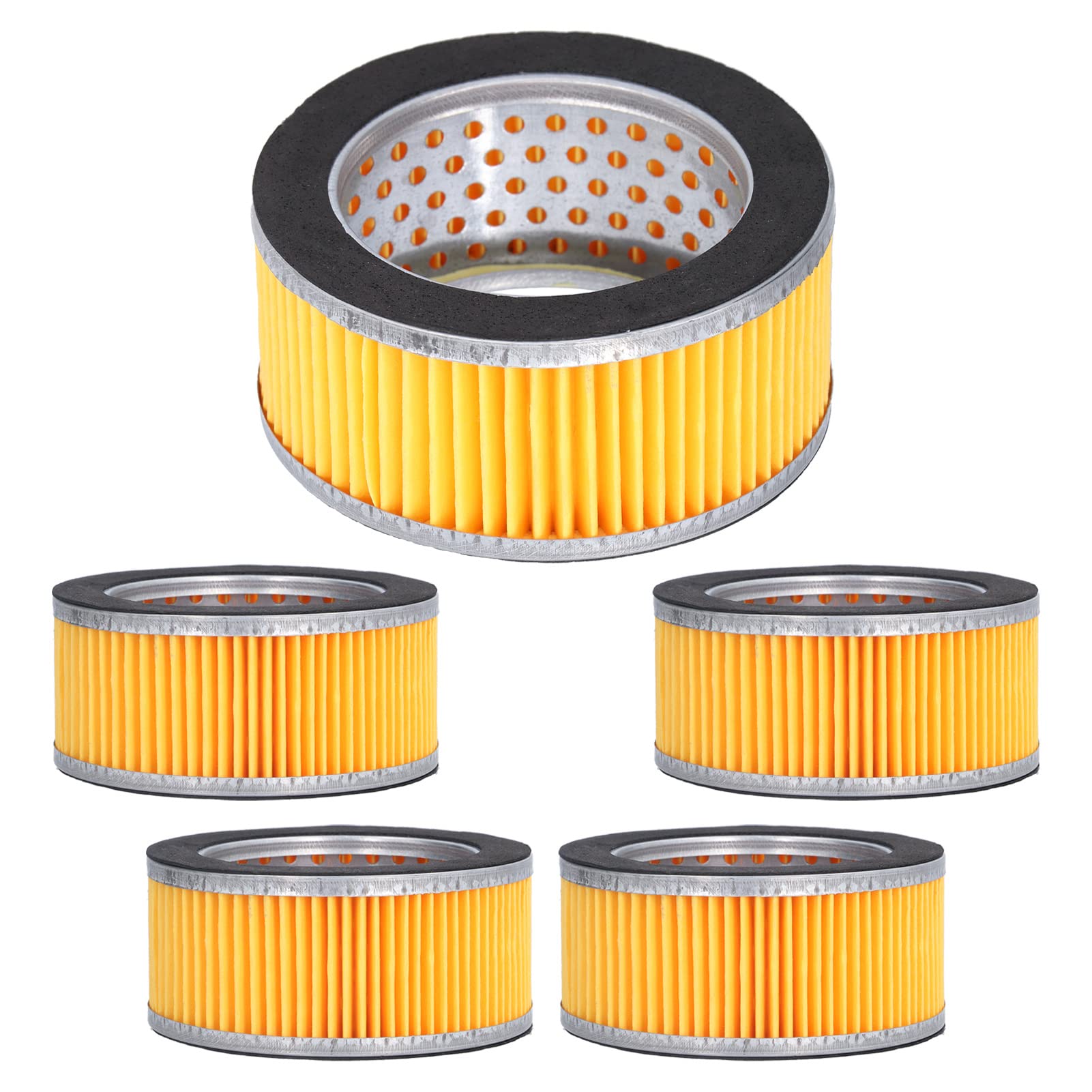 Fayelume 5PCS Air Compressor Filter Cartridge, 4.2x3.3x2in Piston Air Compressor Replacement Parts, Suitable for Piston Compressors