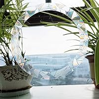 Vista 5 de Calcomanías estáticas para ventana de anillo y círculo, anticolisión, para ataques de pájaros, calcomanías de alerta de cristal, para evitar que