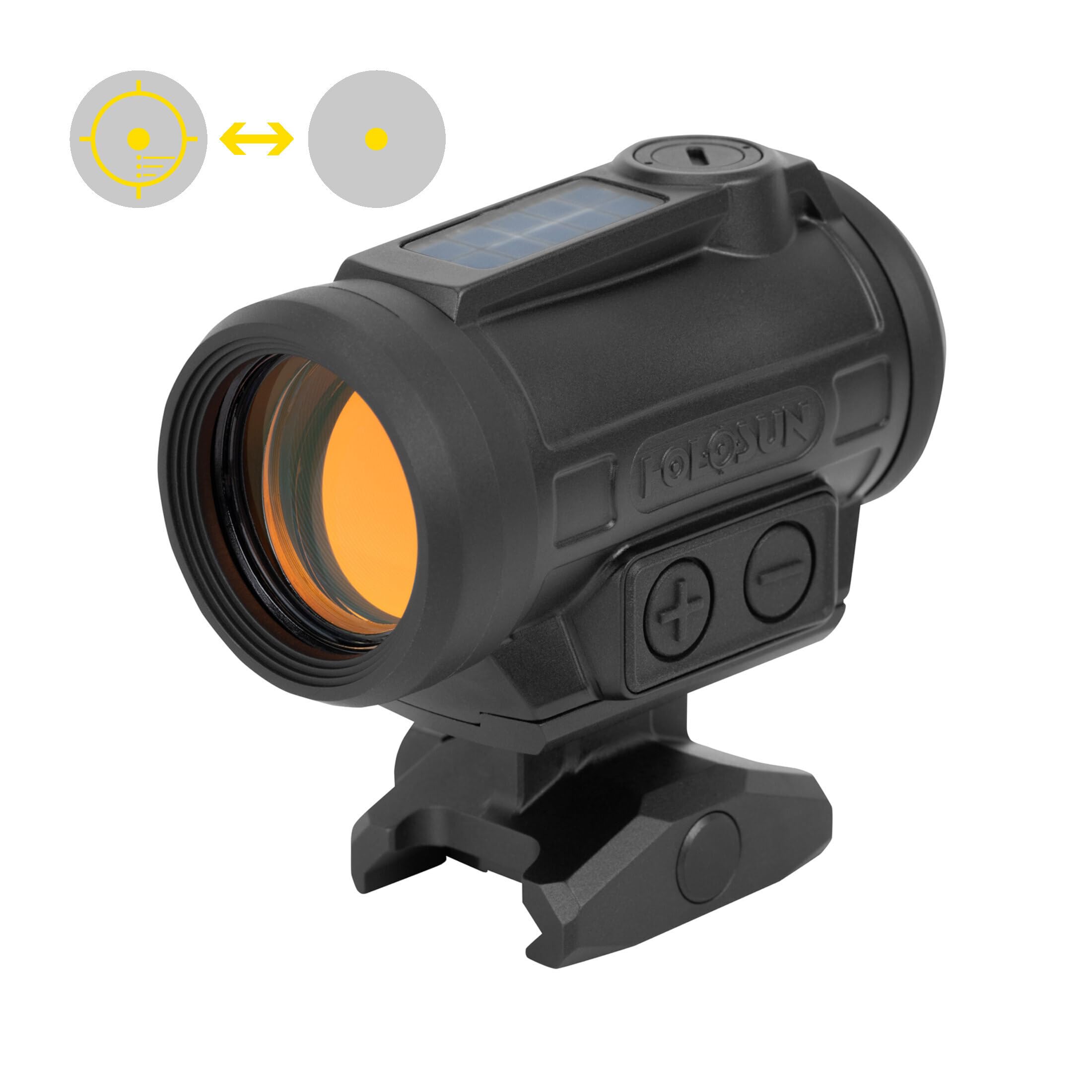Holosun Elite ARO-EVO-SPR-GD Reflexvisier mit goldenem SPR-Absehen, schwarz, Picatinny-Schiene, für die Jagd, das Sportschießen und Softair, taktisches Mikro-Grünpunkt-Visie… - 70183269