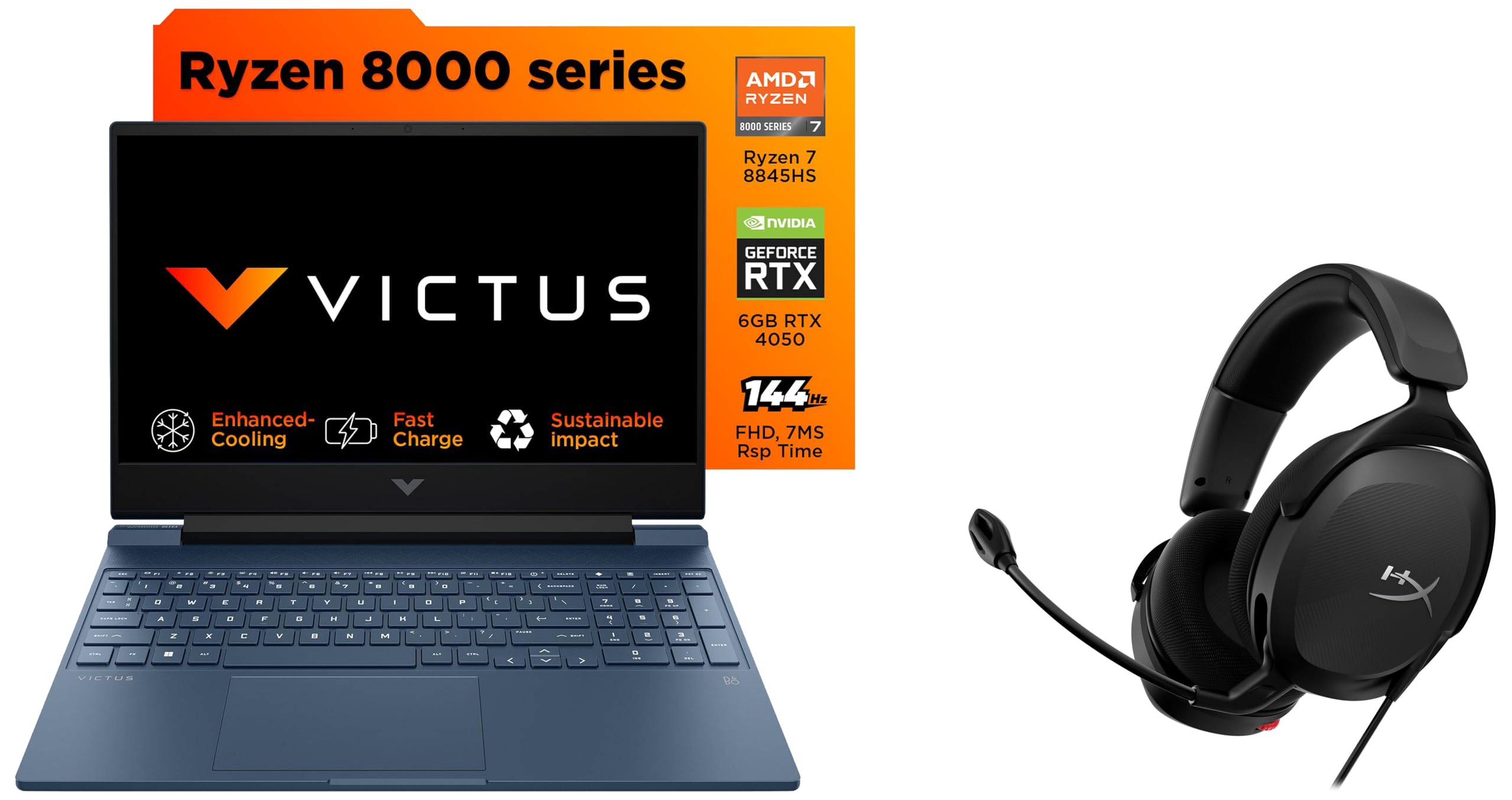 HP Victus Gaming Laptop (Ryzen 7 8845HS/RTX 4050/16GB DDR5/512GB