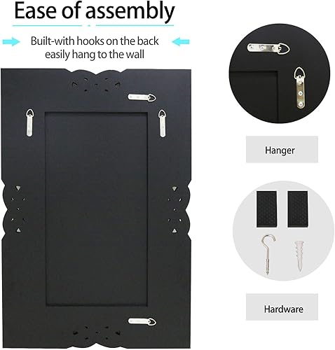 Miniatura 9 de Artloge Espejo de pared de diamante triturado rectangular de cristal plateado borde brillante decorativo con marco trasero decoración brillante para