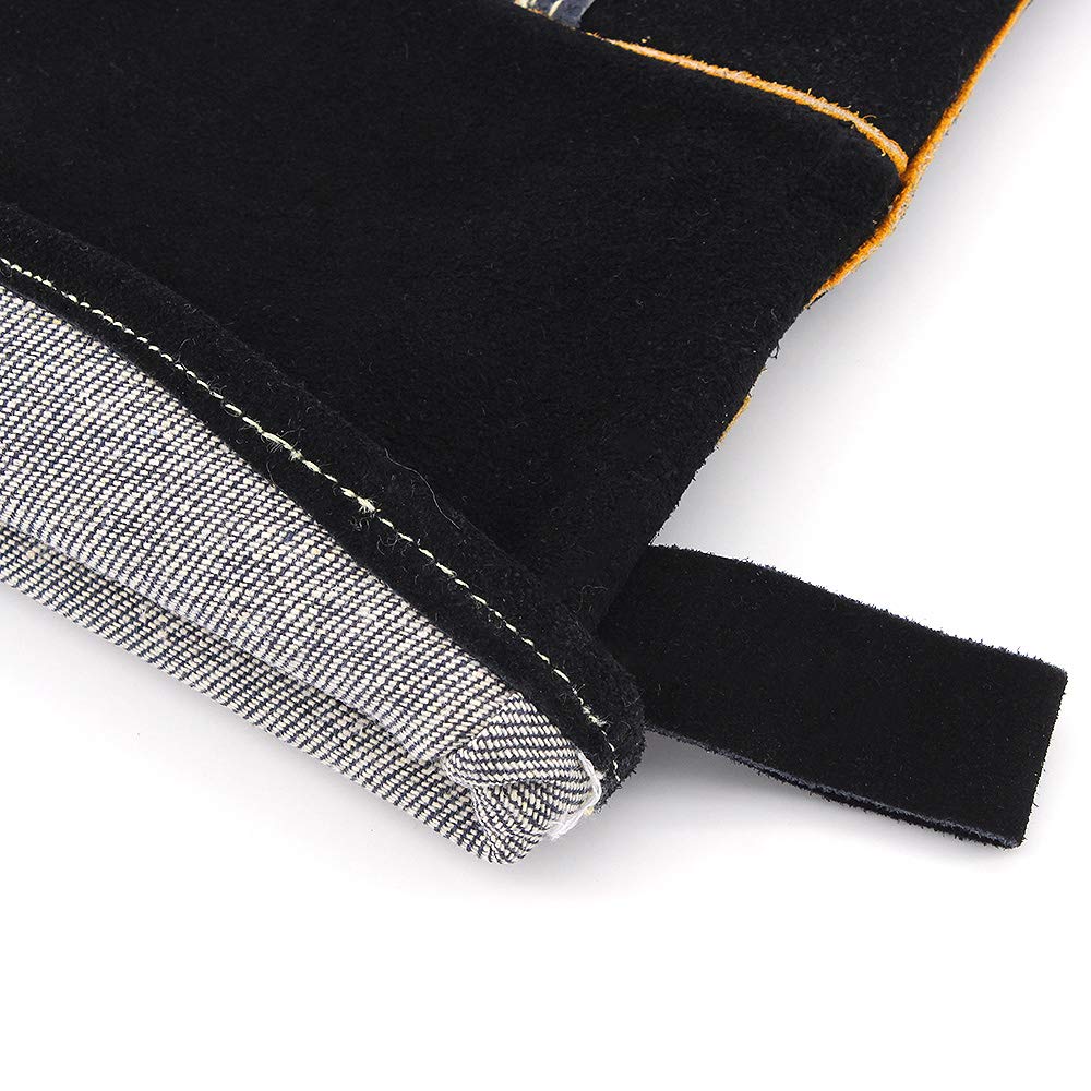 Gants Résistants Chaleur ShawFly - Cuir De Vache 14 Pouces - Pour Soudage, Barbecue, Four