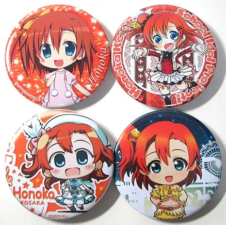 Amazon 高坂 穂乃果 ラブライブ かわいい イラスト キャラ 缶 バッジ アニメ 萌えグッズ 通販