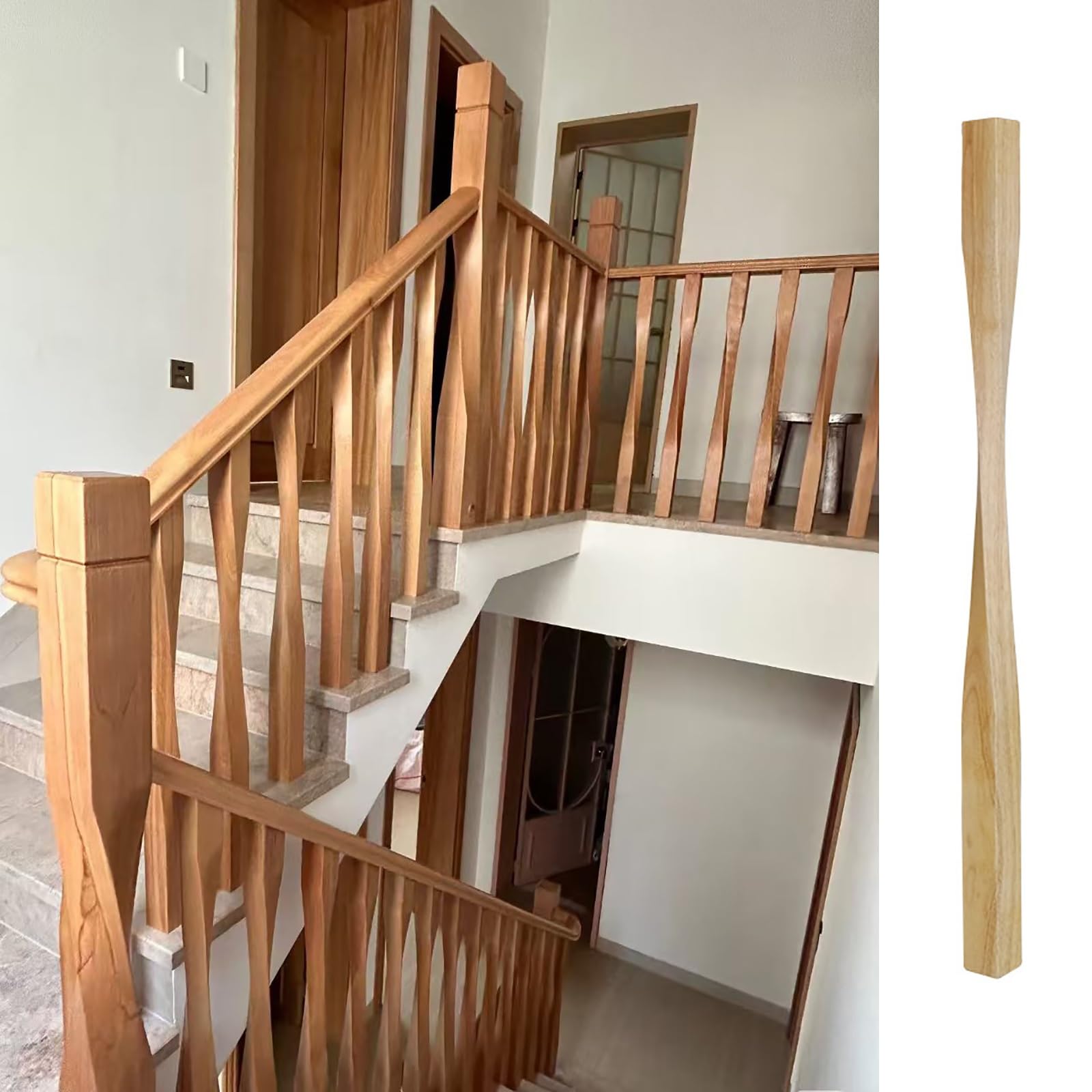 MLYAYE Wood Indoor Baluster Posts for Stairs Steps/Deck