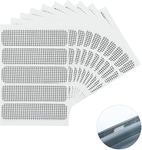 Parches de reparación de pantalla de ventana, kit de reparación de repuesto de puerta mosquitera, kit de reparación de pantalla autoadhesiva,