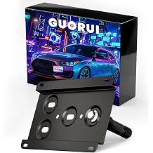 Tow Hook Adapater No Drill Front Grille License Plate Mounting Bracket Holder Compatible with Hyundai Veloster 2019-2022; Accent and Elantra Sedan | 2011-2022