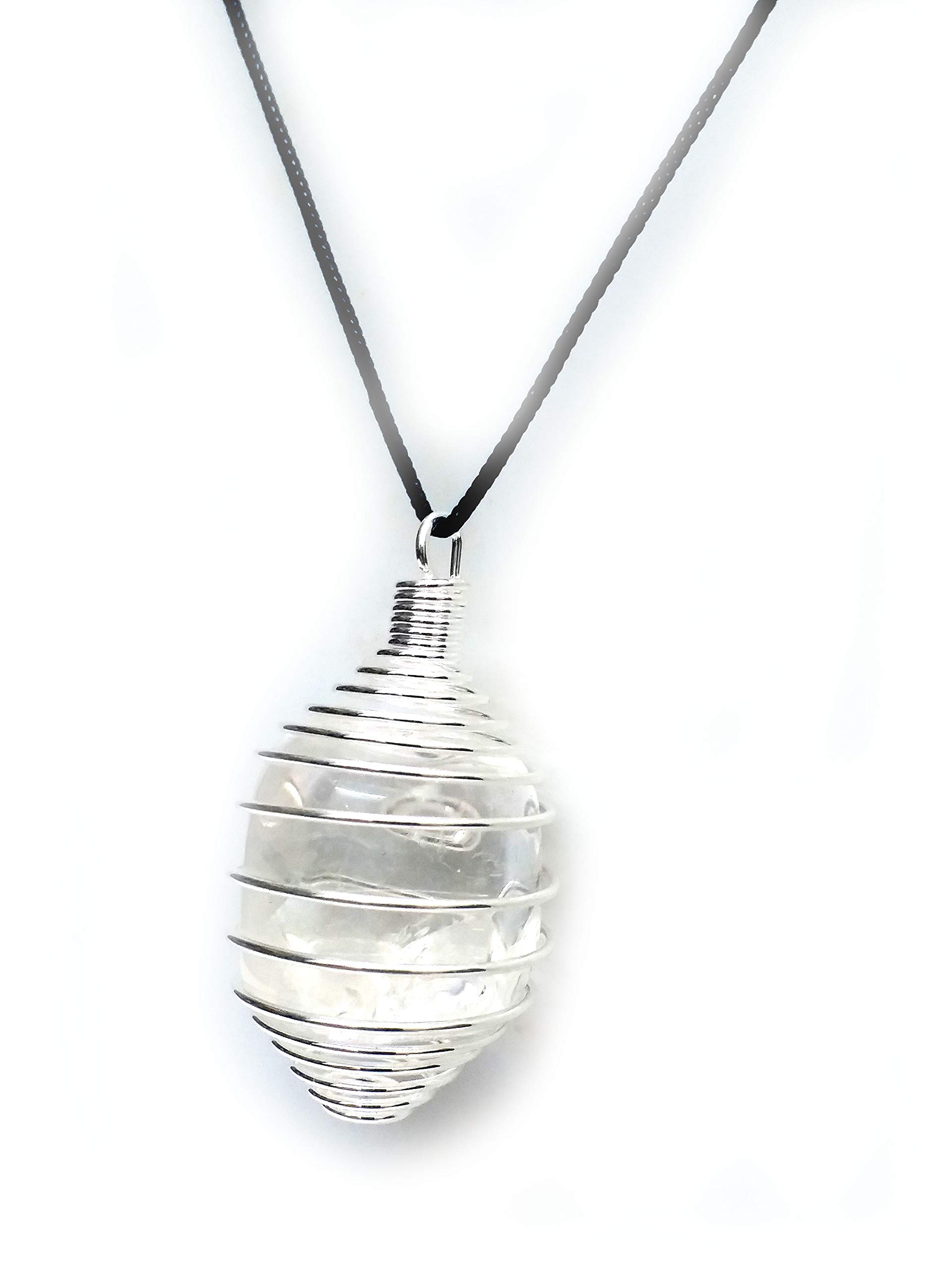 Clear Quartz Tumble cage Crystal Pendant for Men & Women-image-16