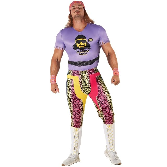 Foto 5 de 8 de Morph Disfraz Macho Man Hombre, Lucha Libre Halloween Hombre, L