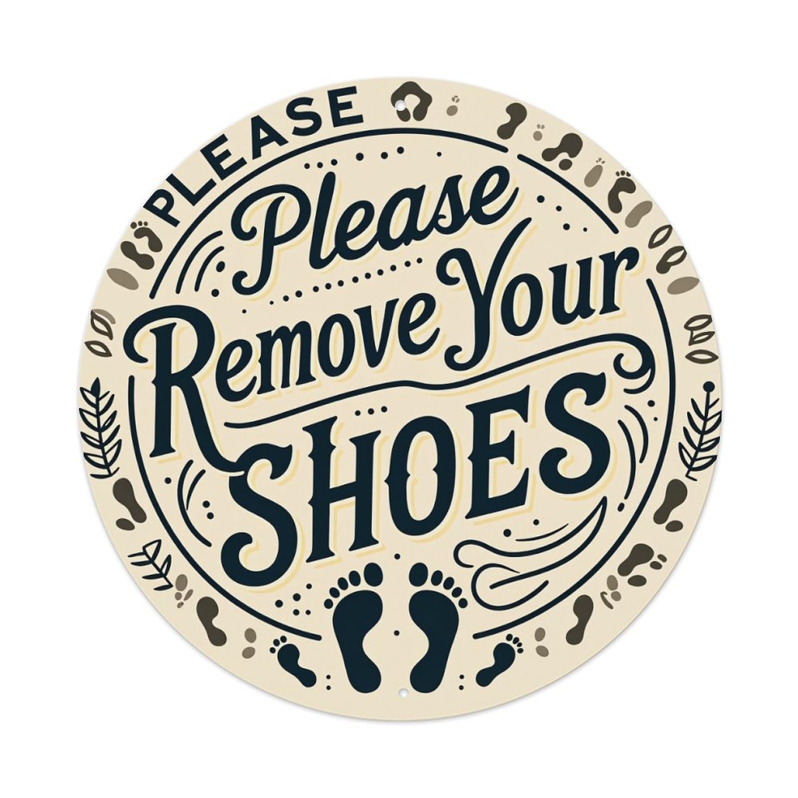 Please Remove Your Shoes Metal Tin Sign Vintage Garden Bedroom Cafe Bar Man Cave Home Wall Decor Metal Poster 8x8 inches