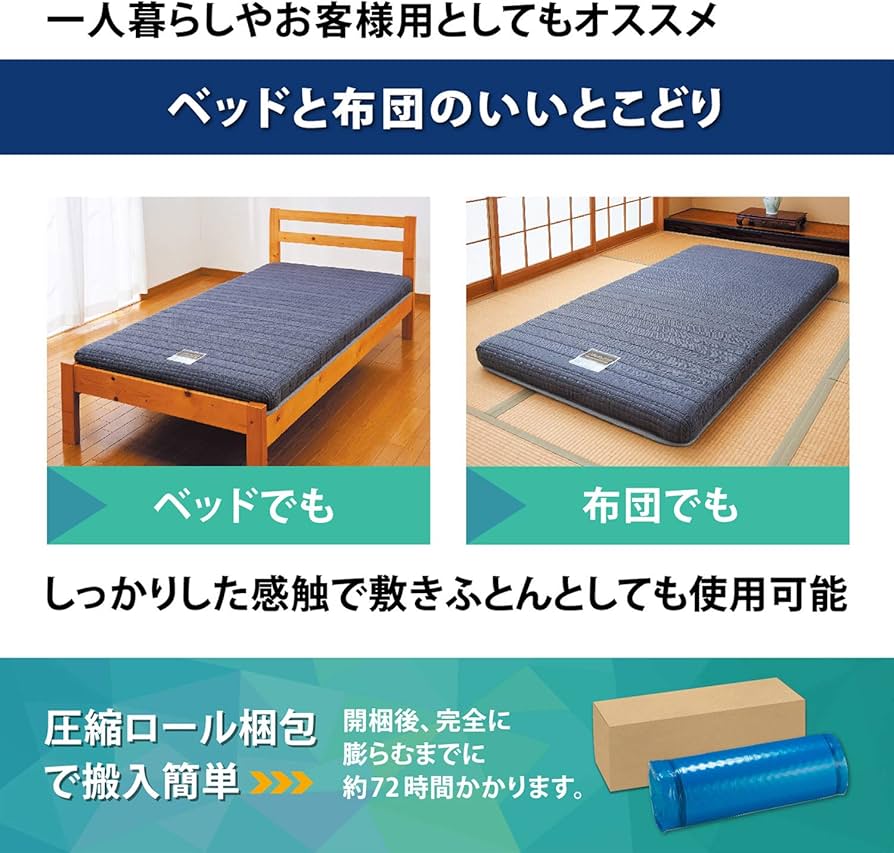 Amazon｜フランスベッド 折りたたみマットレス シングル やや