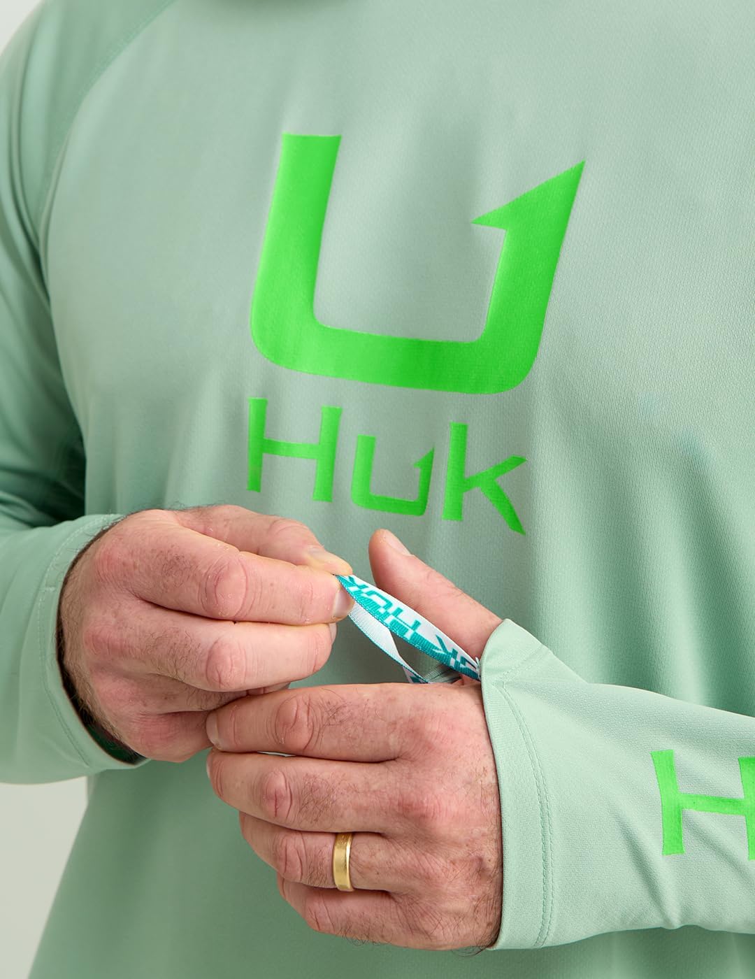 HUK Mens Icon Crew Shirt, Long-Sleeve Performance Fishing Shirt - Image 3