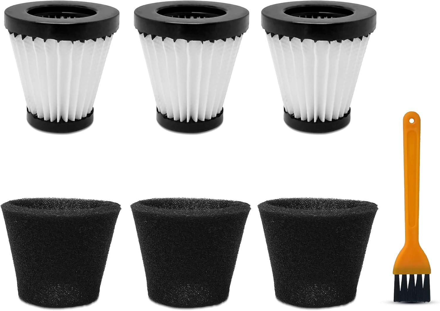 Smilefil 3 Pack Handheld Vacuum Cleaner Filter Compatible with Dirt Devil Scorpion Handheld Vacuum Cleaner Style F117, Compare to Part #AD40117 -