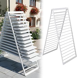 Cabinet Door Drying Rack 18 Tier Folding Paint Drying Rack Heavy Duty Metal with 44.5'' Height Non-Slip Base Space Saving Storage for Home Industrial Cabinet Renovation Spray Roll Brush