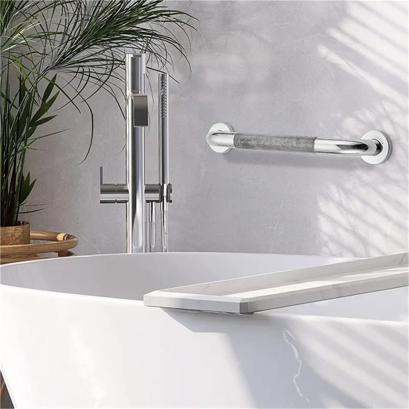 Barras de Apoyo para baños Toallero de Seguridad para Ducha, Antideslizante, de Acero Inoxidable, 300/400/500 mm, para baño, bañera e Inodoro Tirador de baño(FS-30cm)