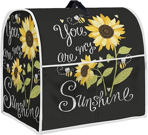 Kitchen Aid - Funda para mezclador de cocina, diseño de girasol con bolsillos, fundas universales a prueba de polvo para mezclador de cocina