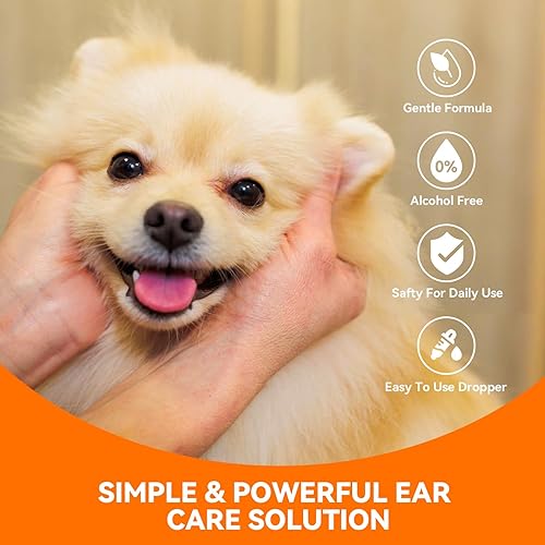Miniatura 6 de Limpiador de oídos para perros, gotas naturales para oídos y tratamiento de infecciones, solución de limpieza de oídos de perro Quantum Silver para