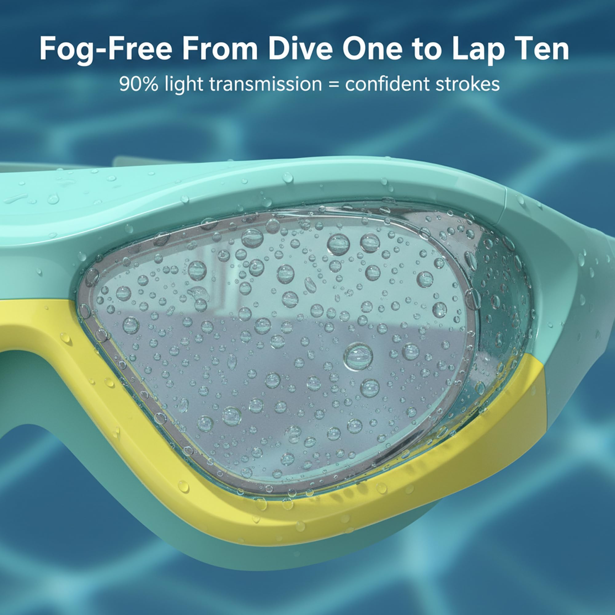 Gafas de Natación Anti-Niebla para Uso General | Protección UV, Impermeables, Junta de Silicona | Gafas de Natación para Niños de 6 a 14 Años
