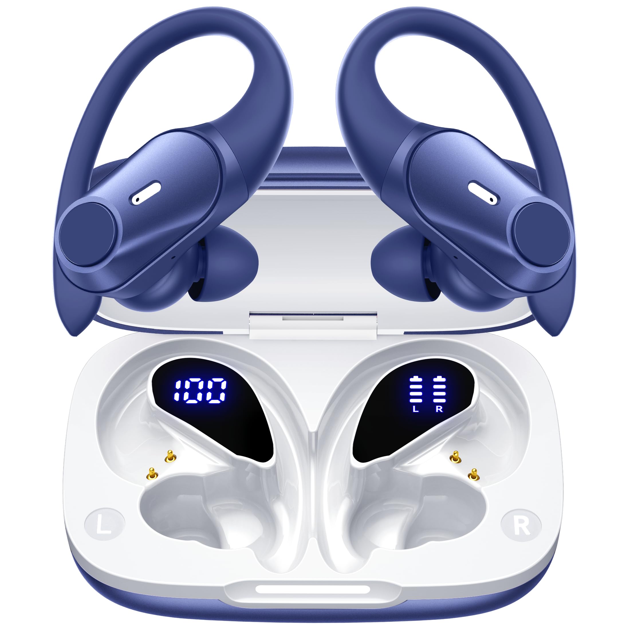 Active Noise Cancelling Ear Buds Wireless Earbuds 80H Playtime Bluetooth Headphones
