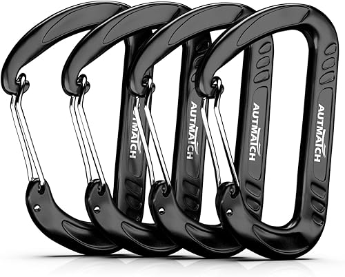 Miniatura 8 de AUTMATCH Clips de mosquetón, 3 pulgadas, gancho de resorte caribeño, hebilla resistente, mosquetones de bloqueo de cadena, eslabones rápidos