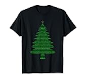 Funny Xmas Binary Christmas Tree for Computer Programmer Tee T-Shirt