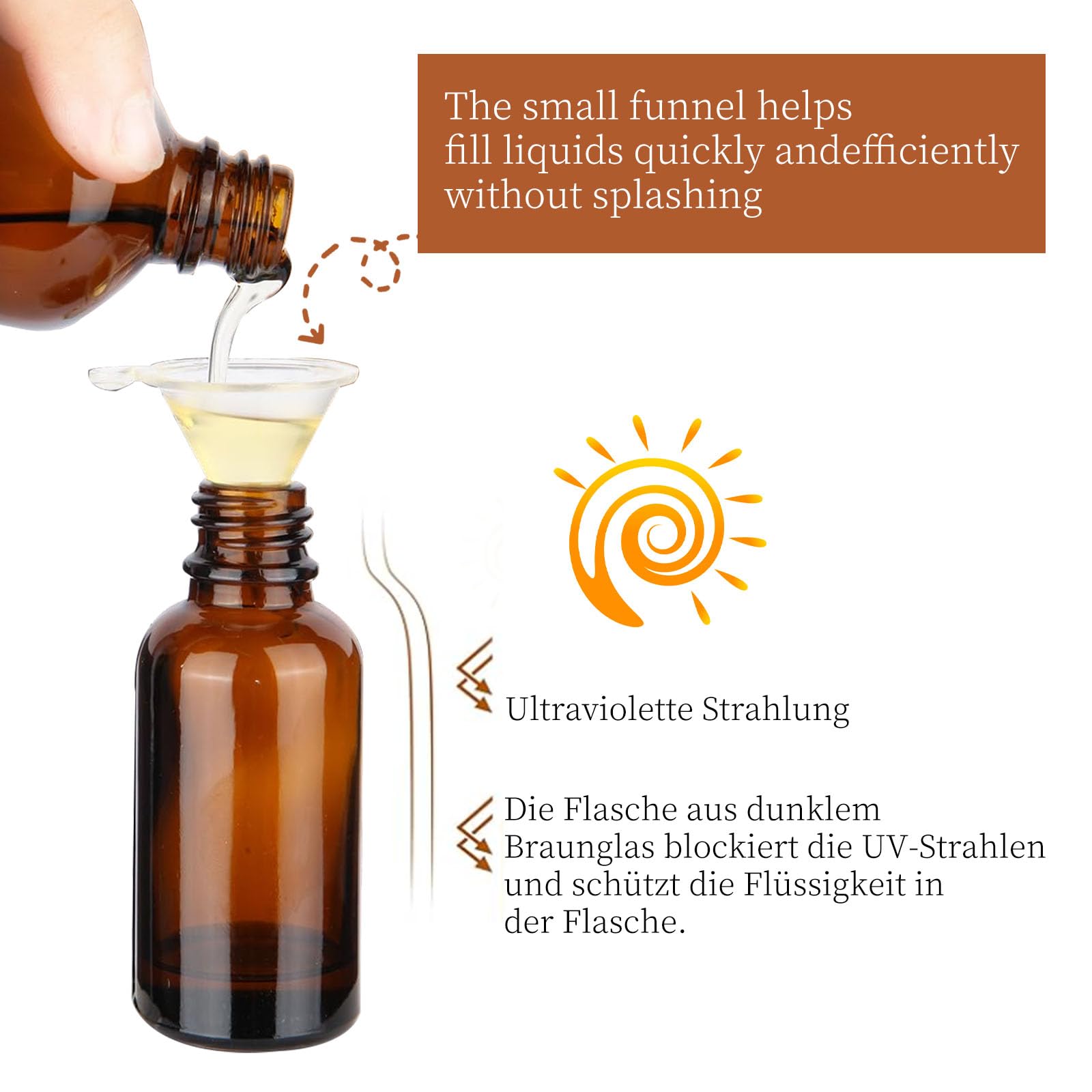 8 Braunglas-Tropfflaschen 30 Ml – Mit Spritze, Tr Produktbild-Vorschau 6