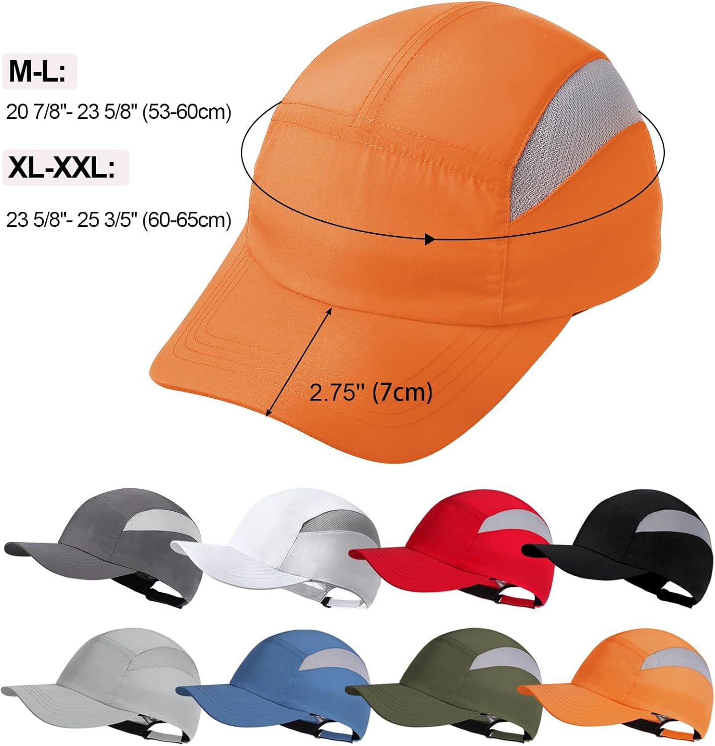 Oversize XXL Quick Dry Baseball Caps for Men Big Head, Unstructured Mesh Snapback Hat Outdoor Large Size Sport Hat - Image 8