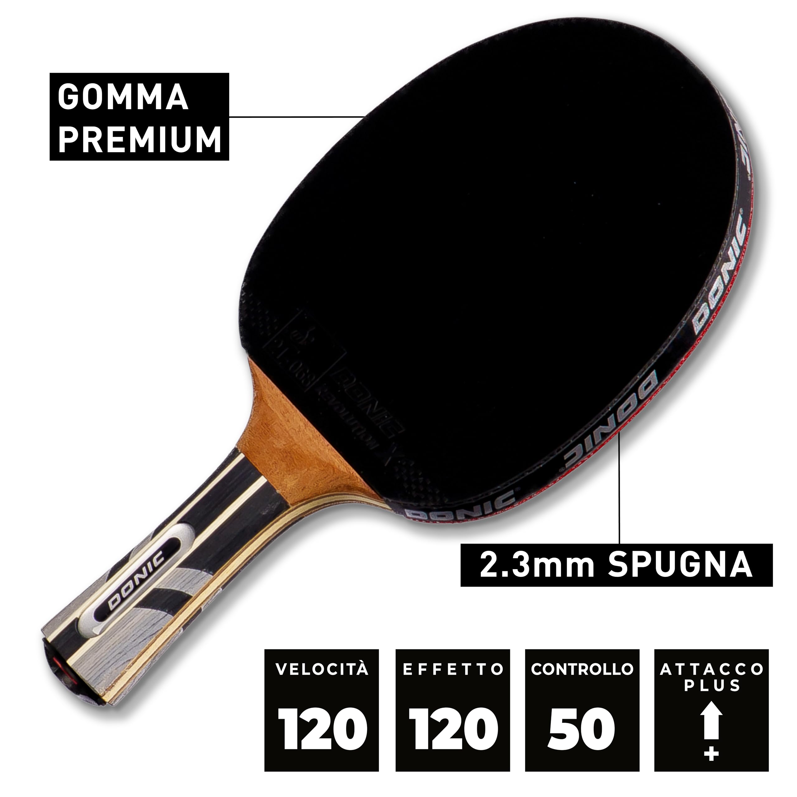 Donic-Schildkröt Waldner 5000 Carbon - Racchetta da ping pong professionale