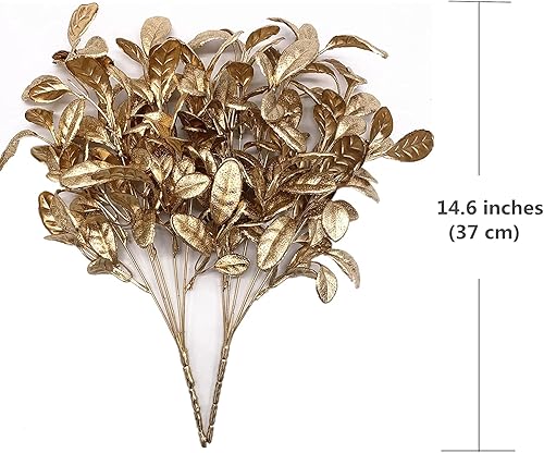 Vista 44 de CATTREE Helechos dorados - Plantas artificiales grandes y altas de 30 pulgadas, paquete de 2 decoraciones de Navidad, hojas de Boston doradas Hojas